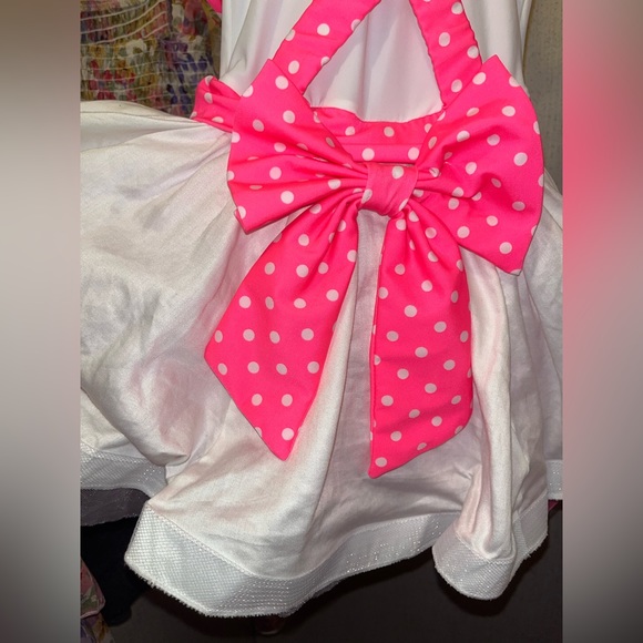 XSC WEISSMAN White & Pink Polka Dot Dance Wear Costume Apron Dress NWOT - Picture 8 of 12